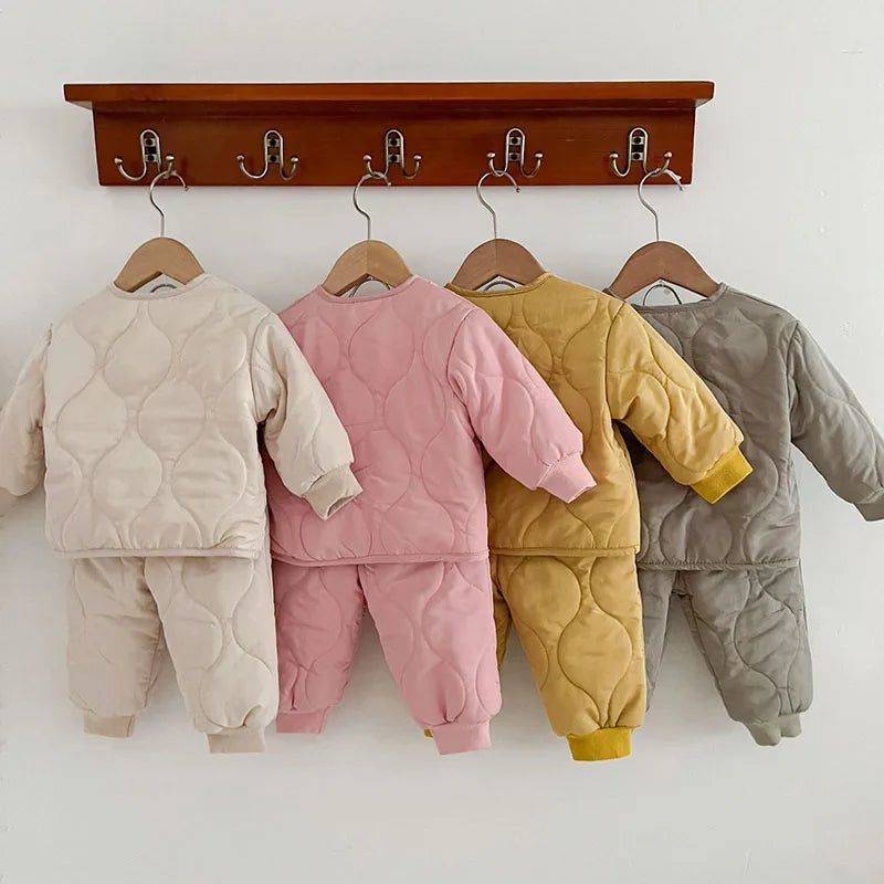 Infant Baby Clothing Set Thicken Jacket + Pants Warm