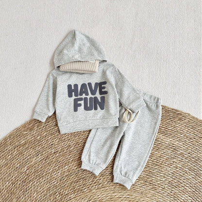 Boys/ Girls Hoodies Suit Casual Style Letter Print 2PCS Sets