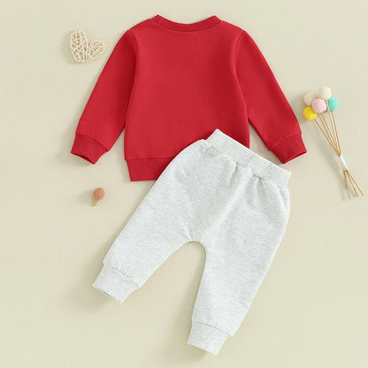 Toddler Valentines Day Outfit “heart throb” sweatshirt