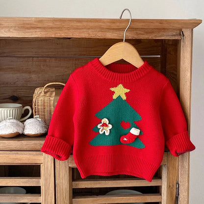 Infant Baby Winter Christmas Tree Baby Sweater