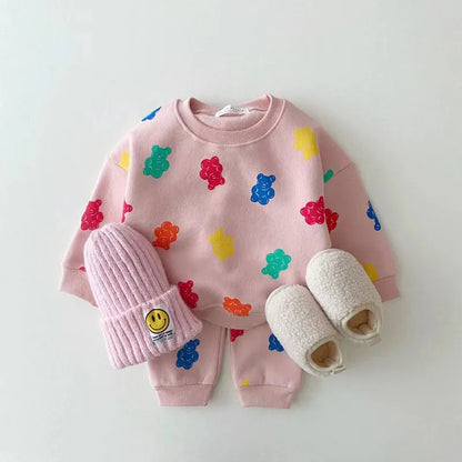 Baby Cute Colourful Gummy Bears Tracksuit