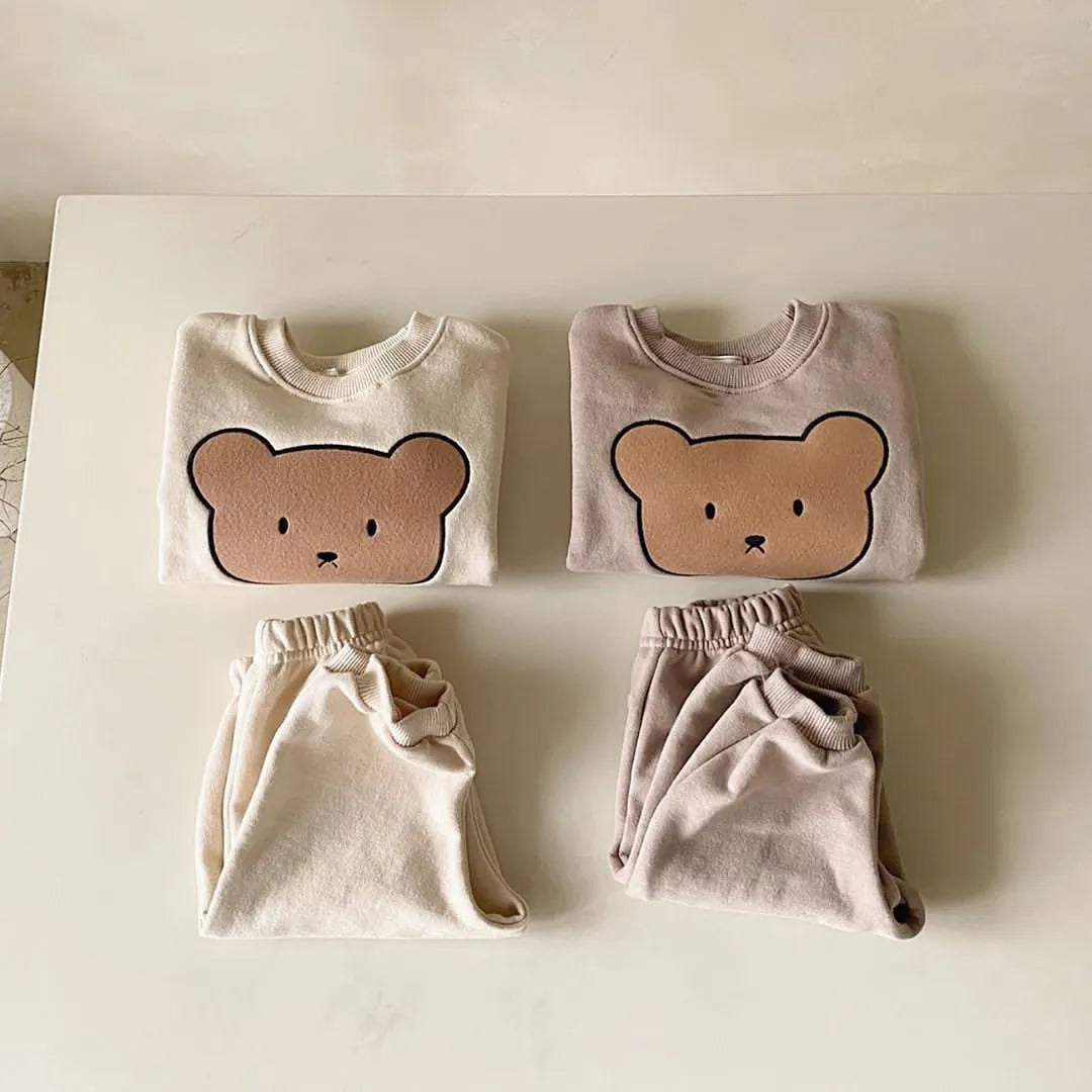 Infant Baby Cartoon Bear Sweatshirt + Pants 2pcs