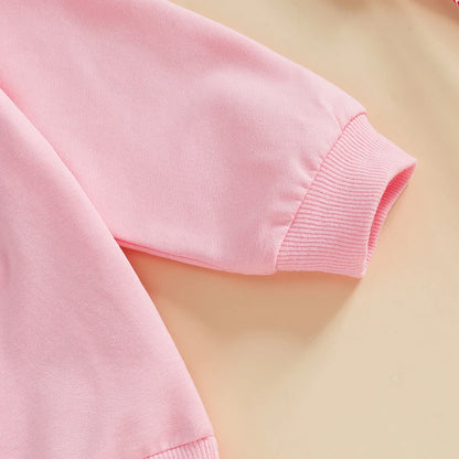 Letter Embroider Sweatshirt Shirt and Heart Pants