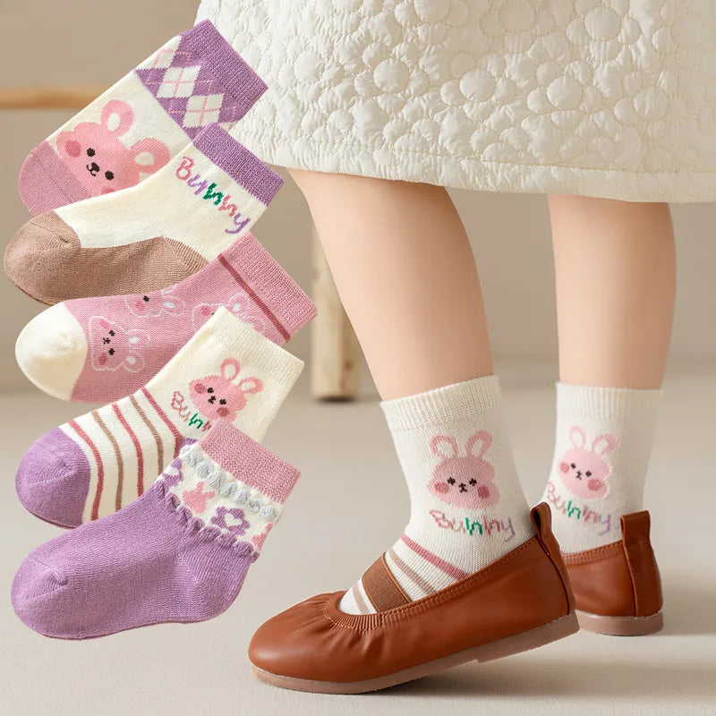 5 Pairs Cartoon Children Socks