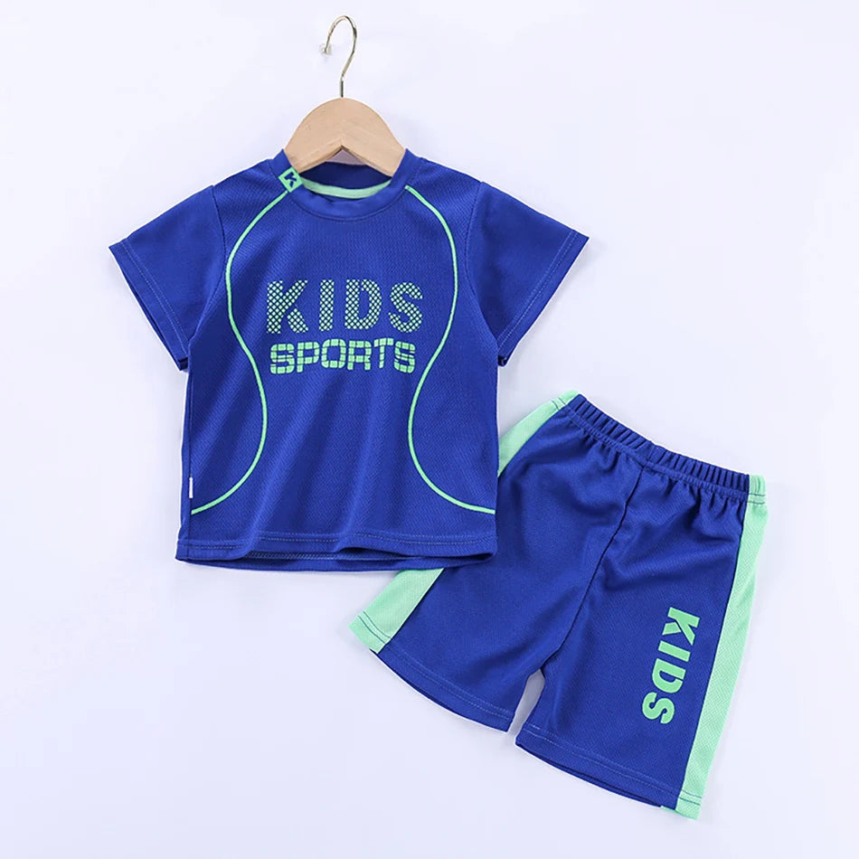 Tops Bottoms Kids 2 Pcs Clothing Set Children Sport Clothes