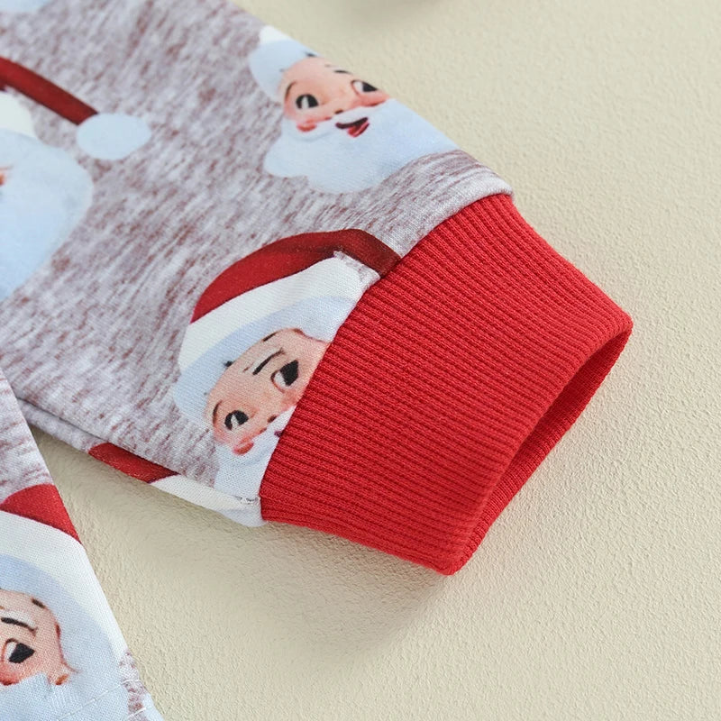 Christmas Clothes Cartoon Santa Long Sleeve Set