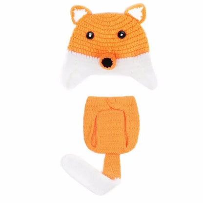 Lovely Dog Photo Shoot Props for Newborns Photography Accessories Boy Girl Birth Clothes Set New Born Knitted Costume Outfit