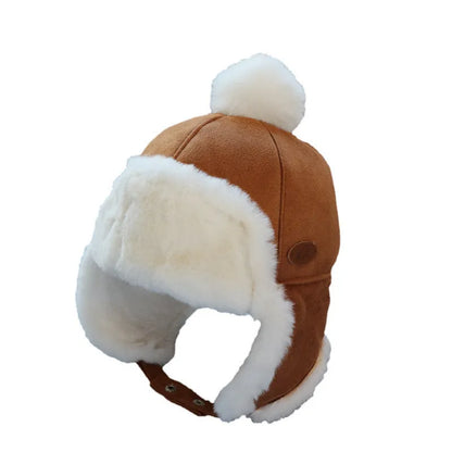 Kids Fuzzy Pilot Winter Beanies