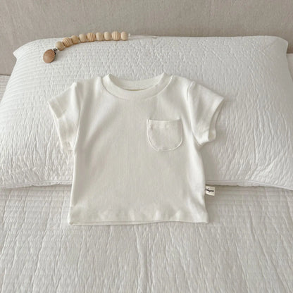 Children Clothing Sets 2024 Summer Baby Clothing Set Korean Style Toddler Boys Clothes T shirts + PP shorts Infant Girls Clothes
