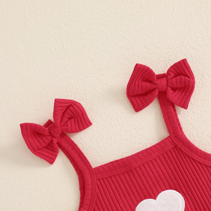 Heart Embroidery Square Neck Tulle Mesh Valentines Day dress