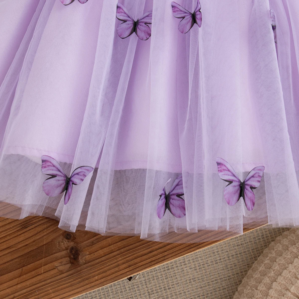 Floral Patterns And Bows Halter Puffy Girl Dress