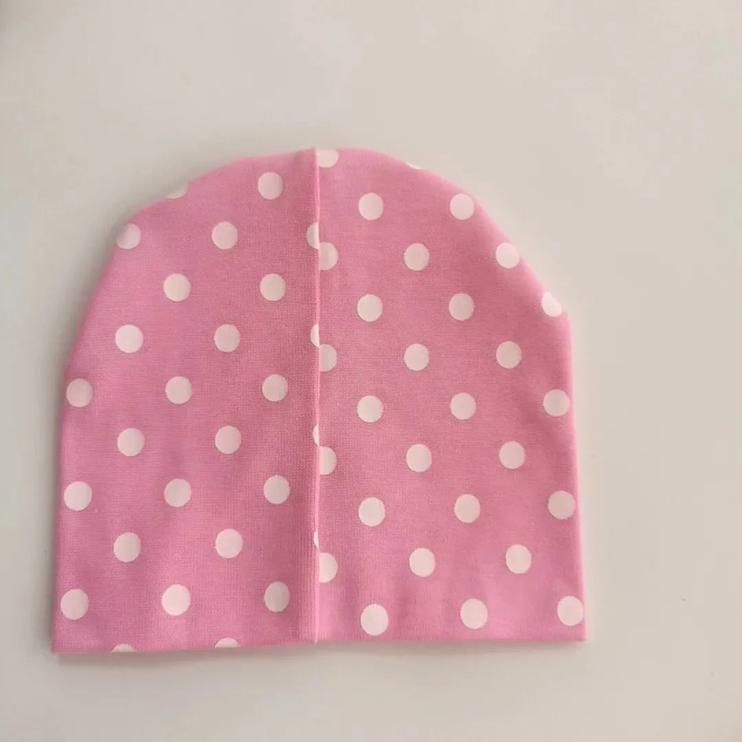 baby girl bow tie dot cotton flower beanie